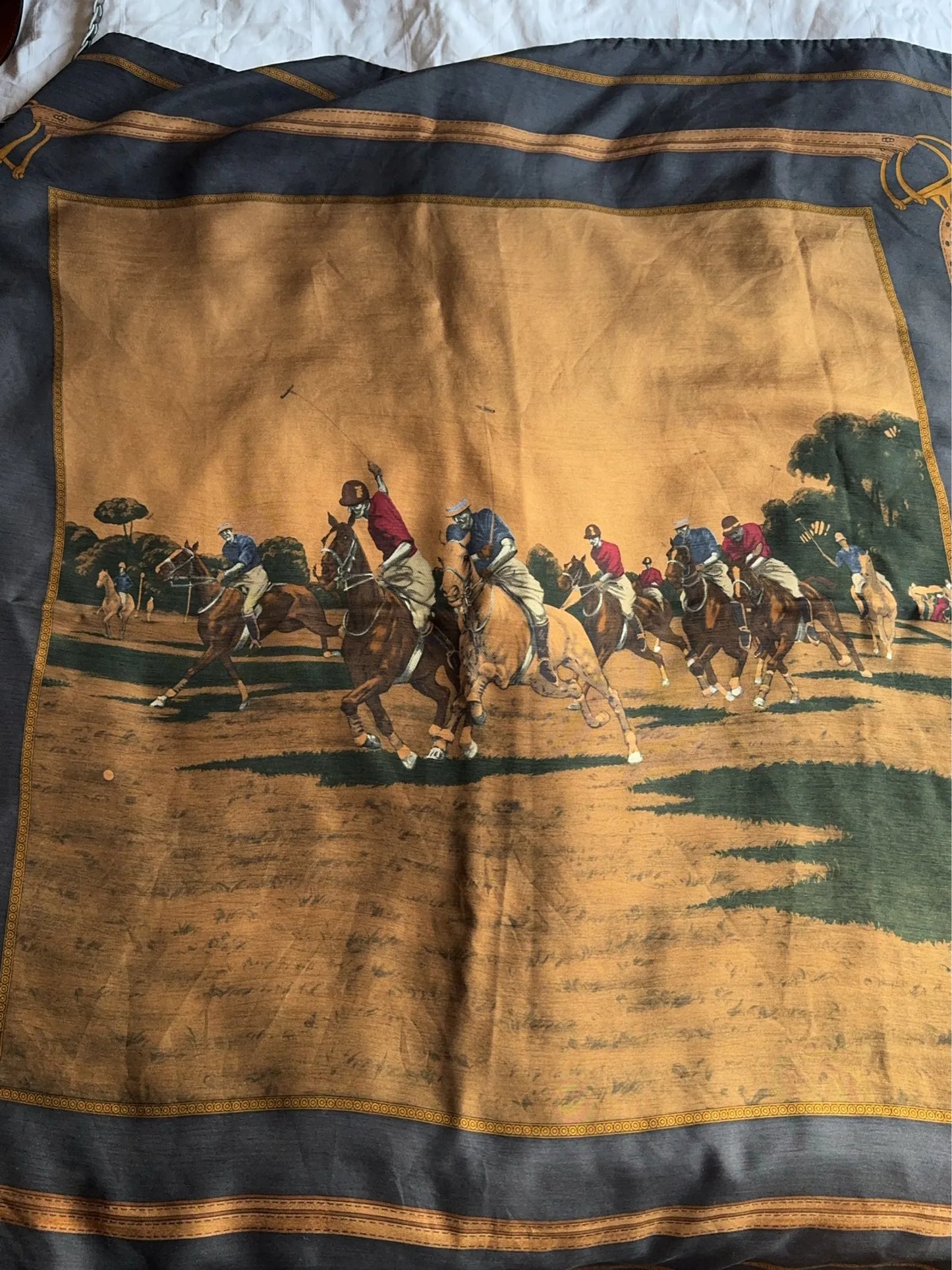 Ralph Lauren Sidenscarf Med Polomotiv Scarf