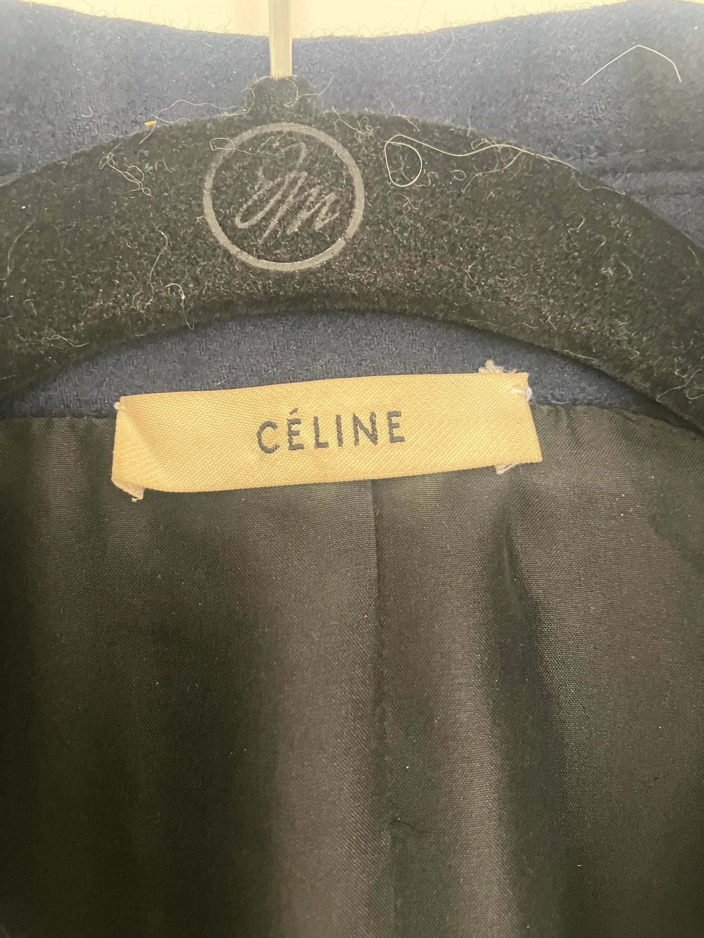 Céline Clasdic Double Breasted Peacoat Coat