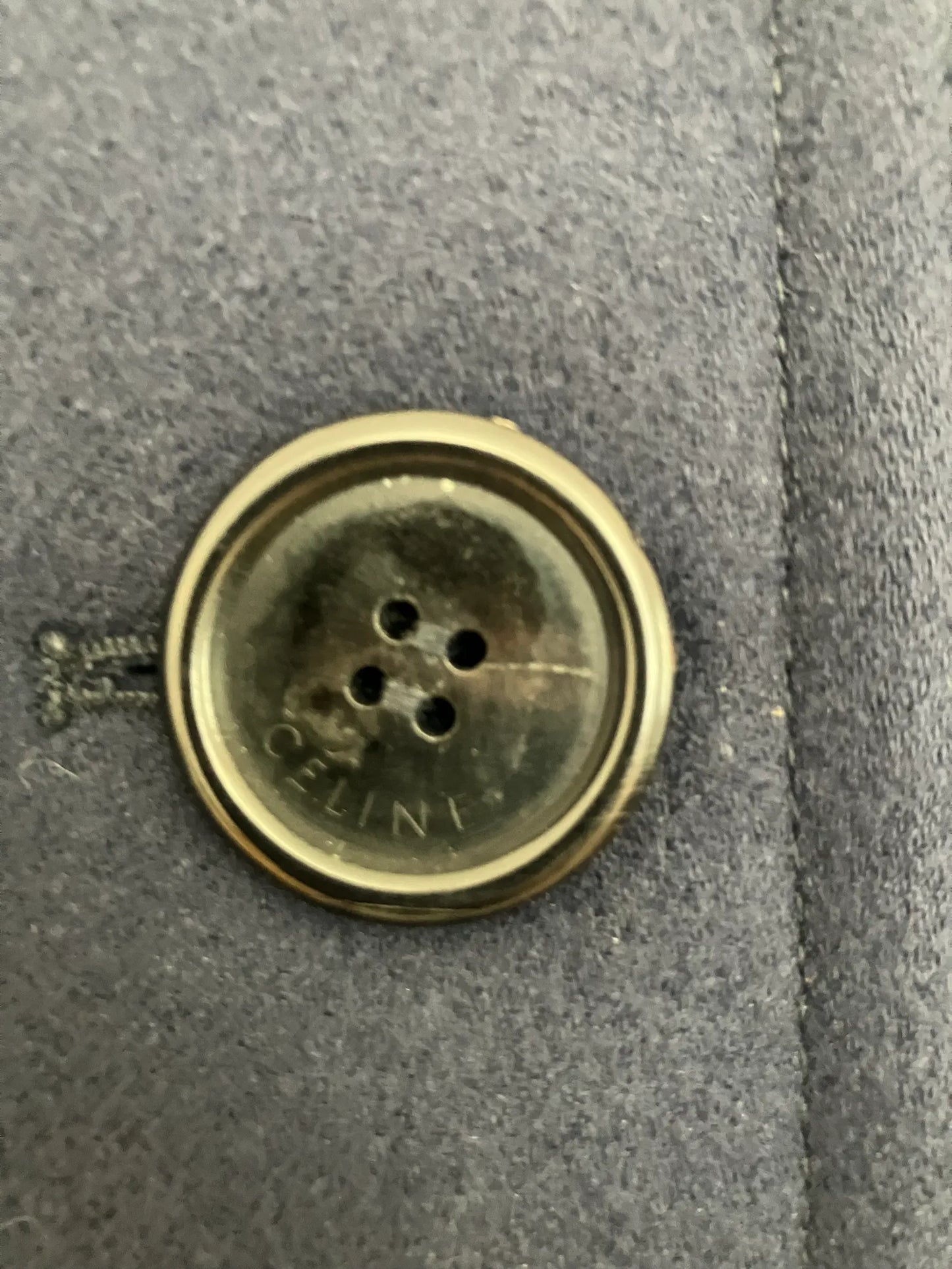 Céline Clasdic Double Breasted Peacoat Coat