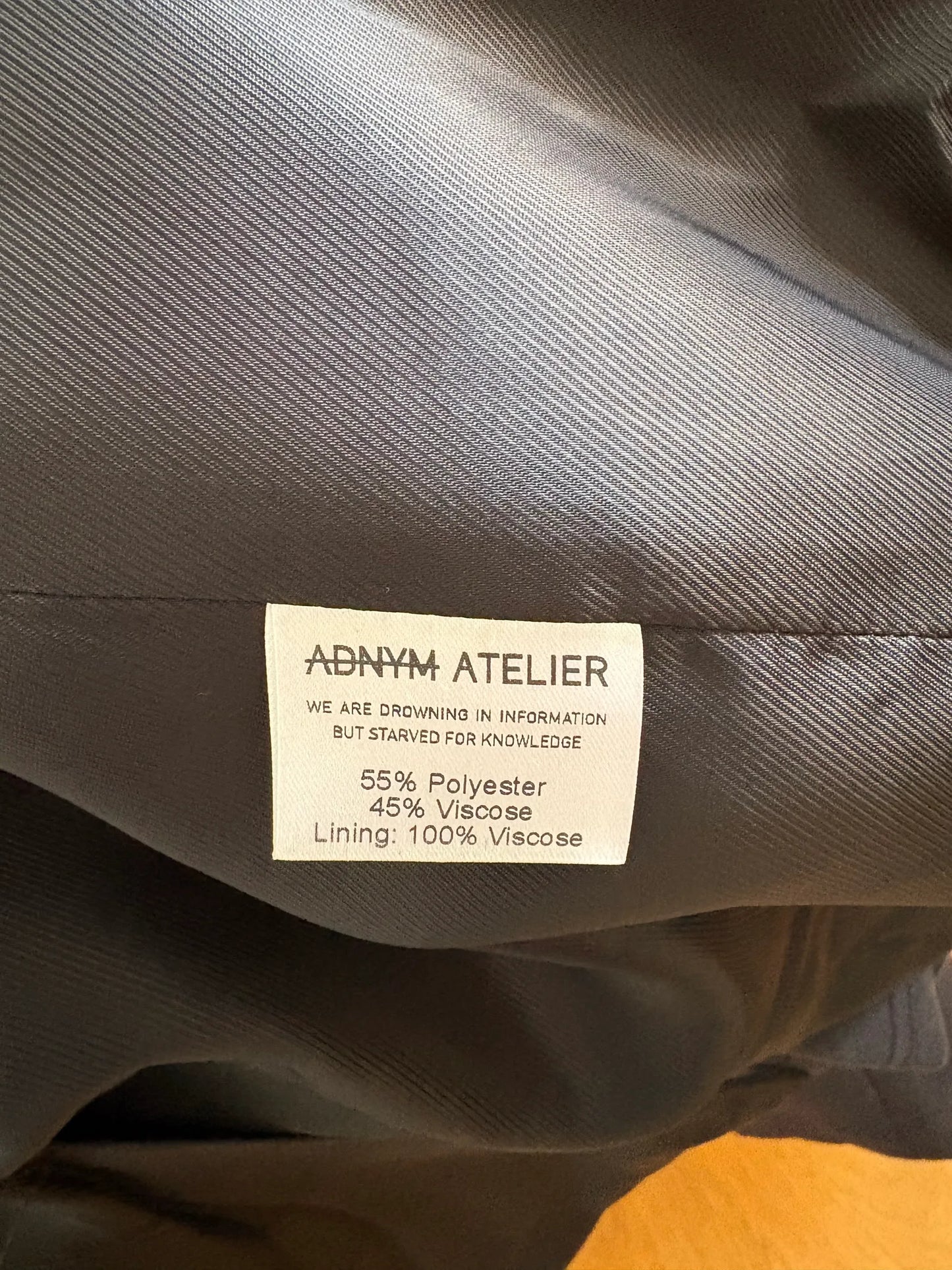 Adnym Atelier Rash Smoke-kavaj NWOT