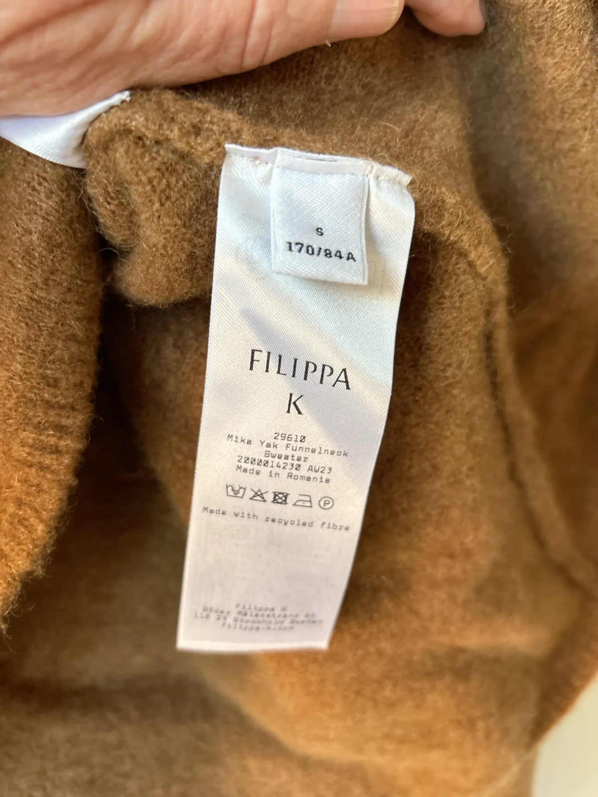 Filippa K Mika Yak Funnelneck Turtleneck