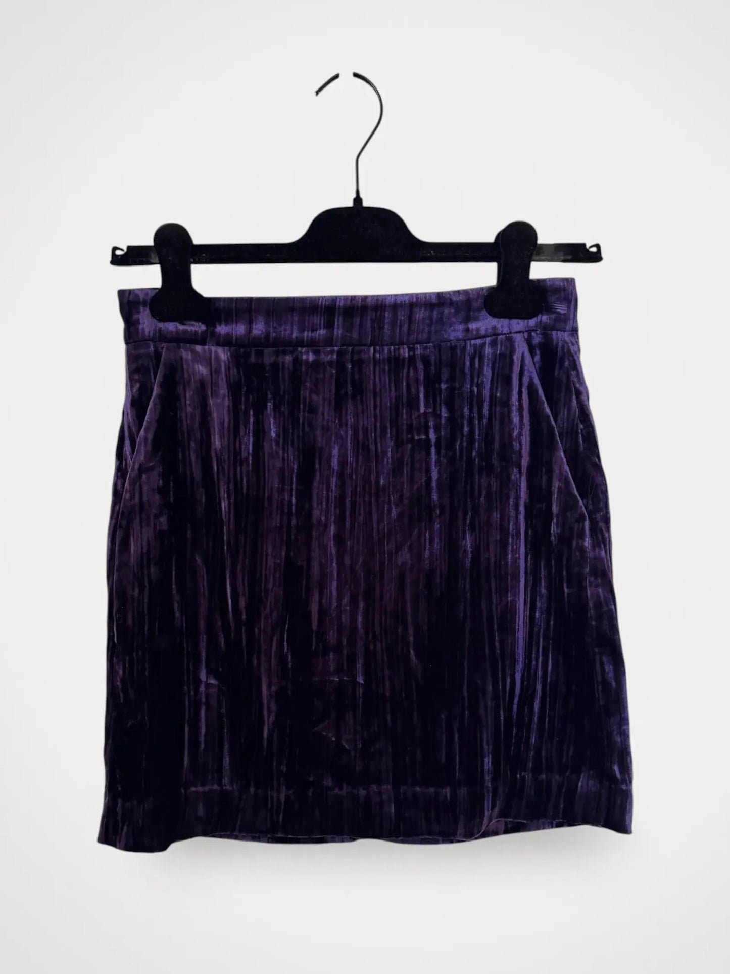 & Other Stories Velvet Mini Pencil Skirt