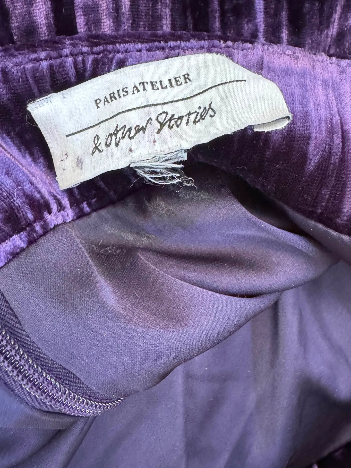 & Other Stories Velvet Mini Pencil Skirt