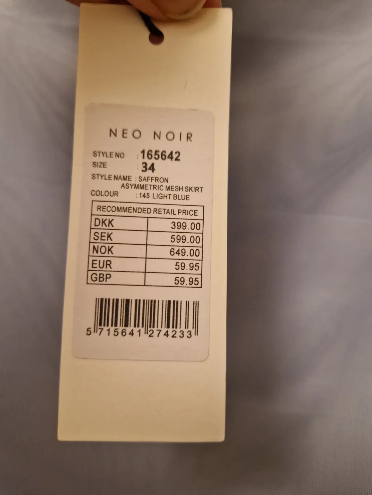 Neo Noir Saffron Asymetric Mesh Skirt