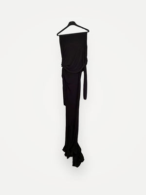 Entire Studios Bound Off-shoulder Draped Gown Dress