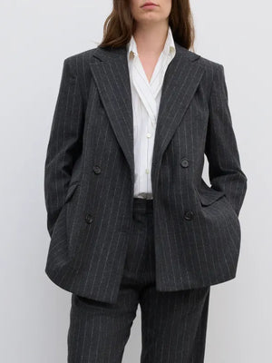 Dagmar Classic Wool Db Pinstripe-ullkavaj