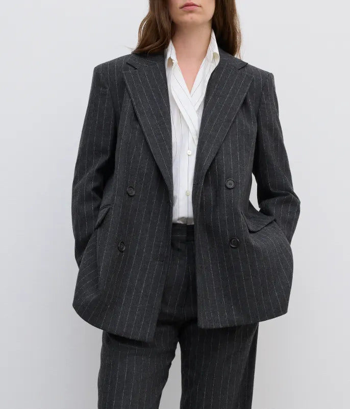 Dagmar Classic Wool Db Pinstripe-ullkavaj