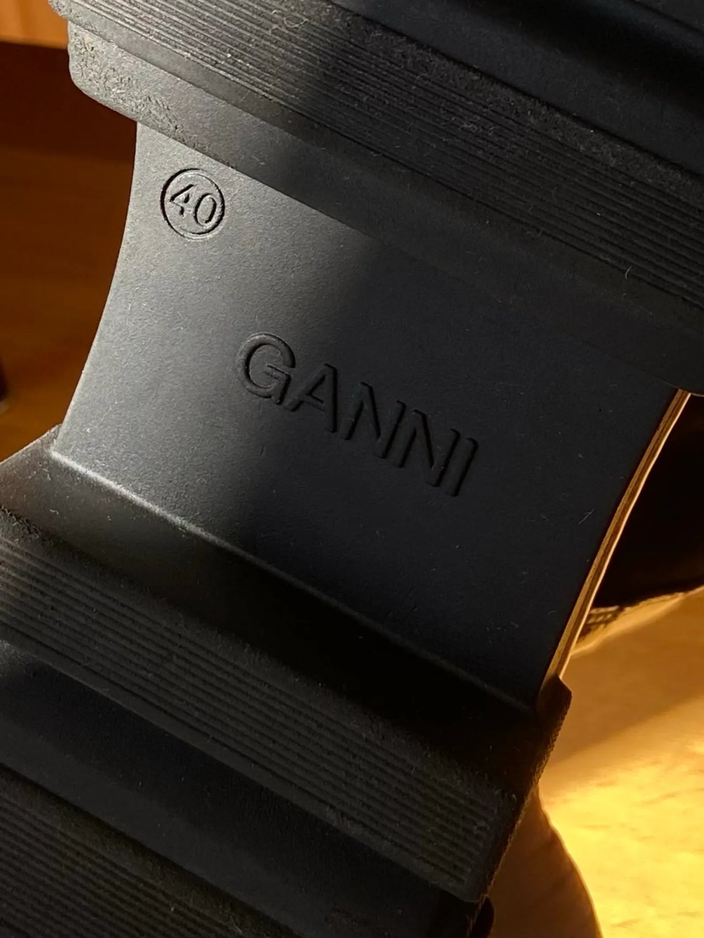 Ganni High Chelsea In Black Naplack-boots