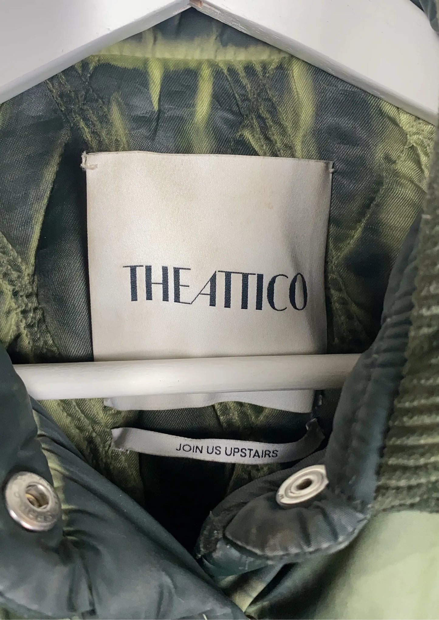 The Attico Military Green Short Coat Puffer jacket