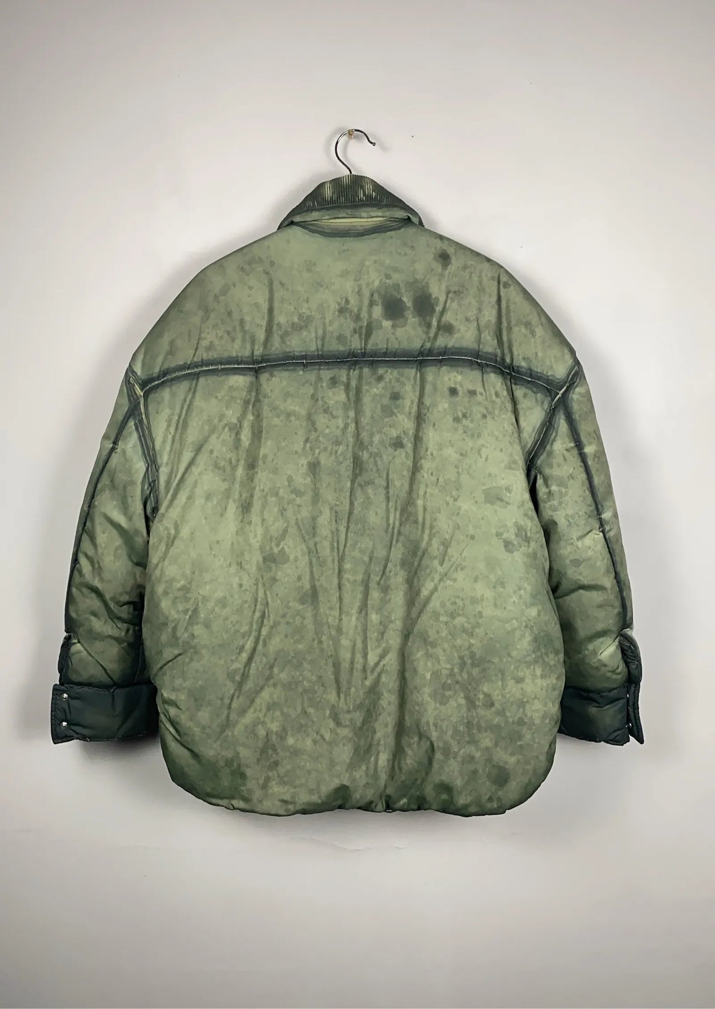 The Attico Military Green Short Coat Puffer jacket