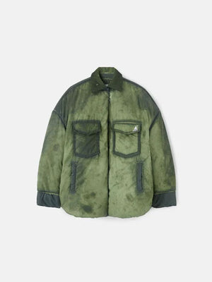 The Attico Military Green Short Coat Puffer jacket