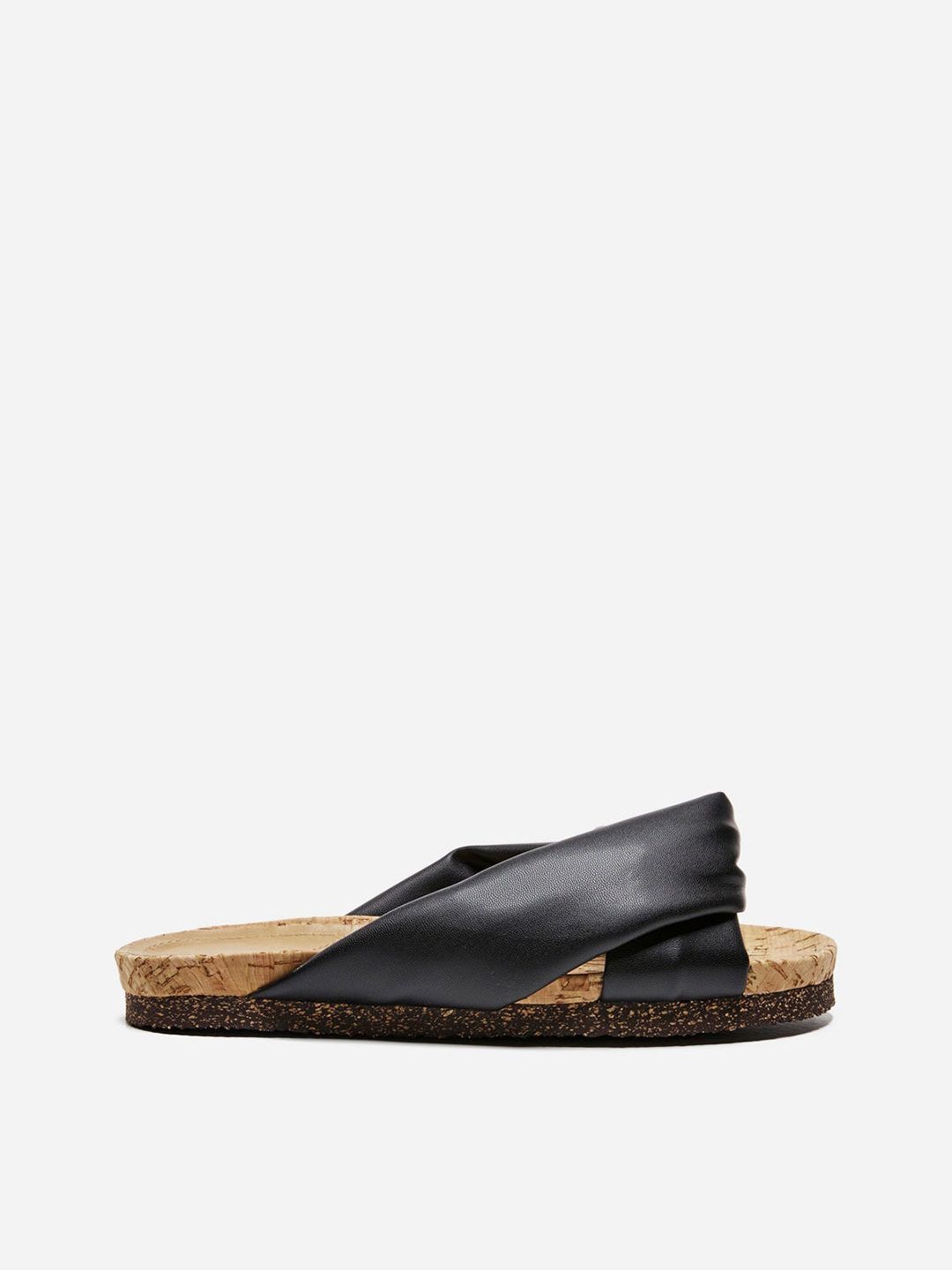 Flattered Lou Black Vegan Sandals
