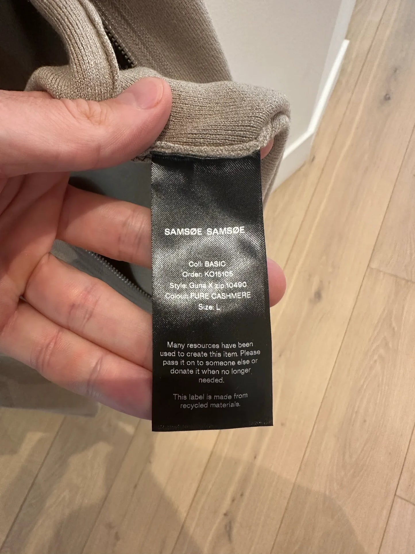 Samsøe Samsøe Guna Full Zip Pure Cashmere-kashmirtröja NWOT