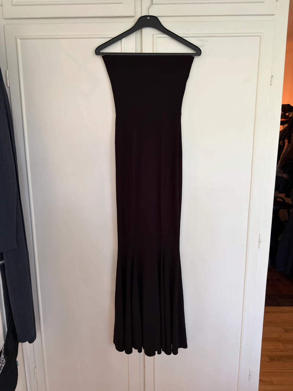 Norma Kamali Strapless Fishtail Gown Dress