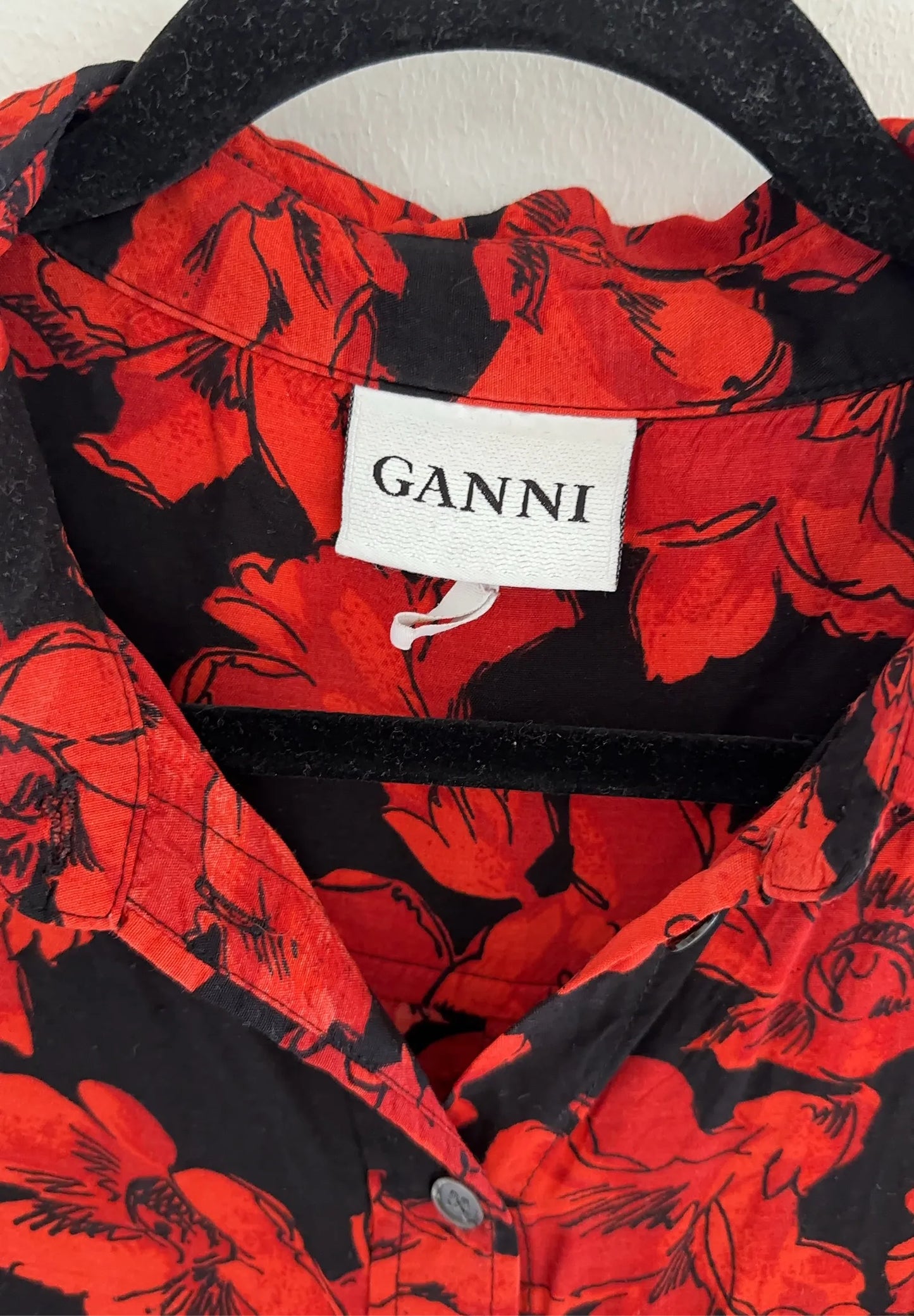 Ganni 1524 Coney Island Crepe-blus