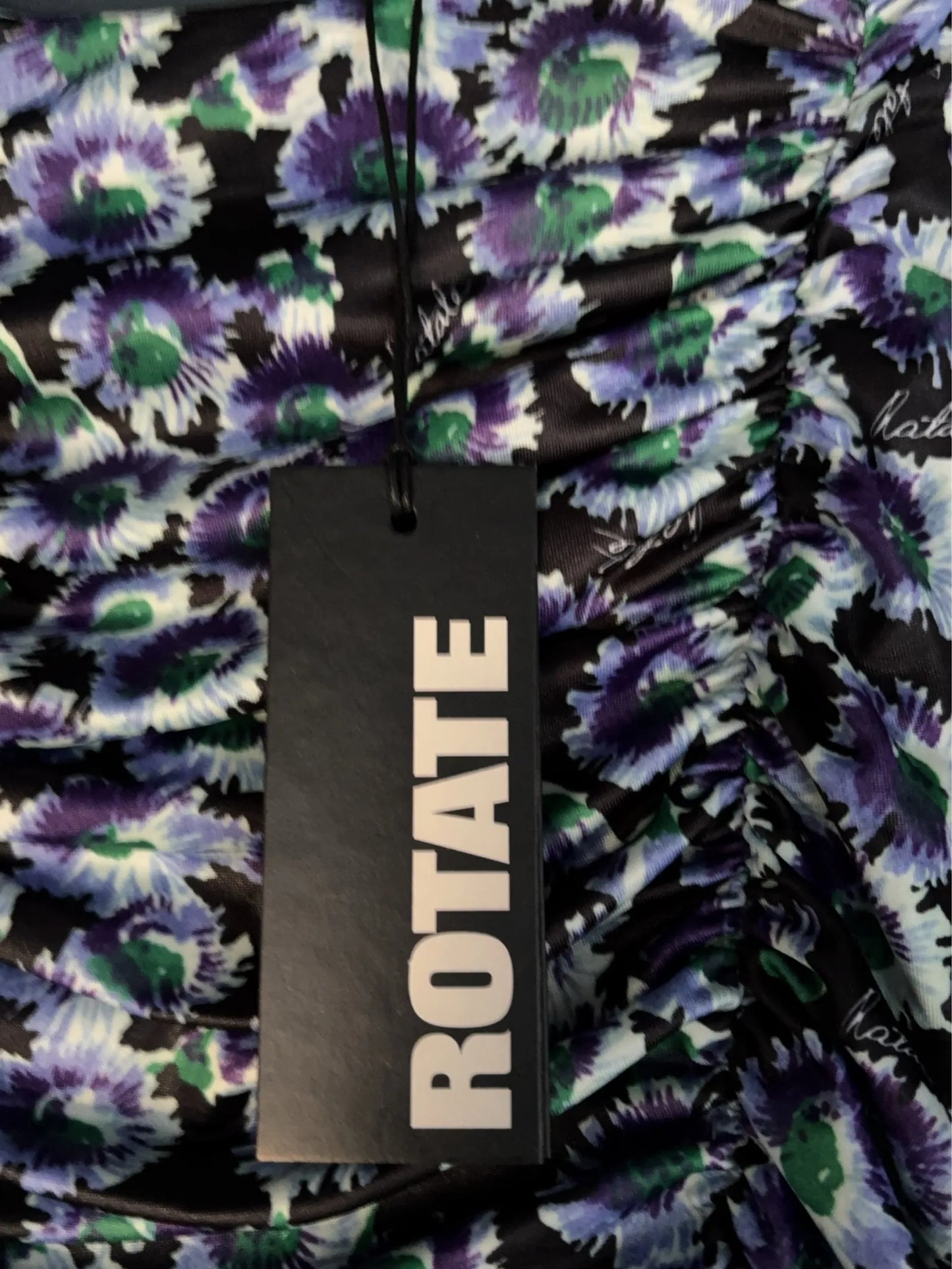 Rotate Coated Jersey Puffy-klänning NWT