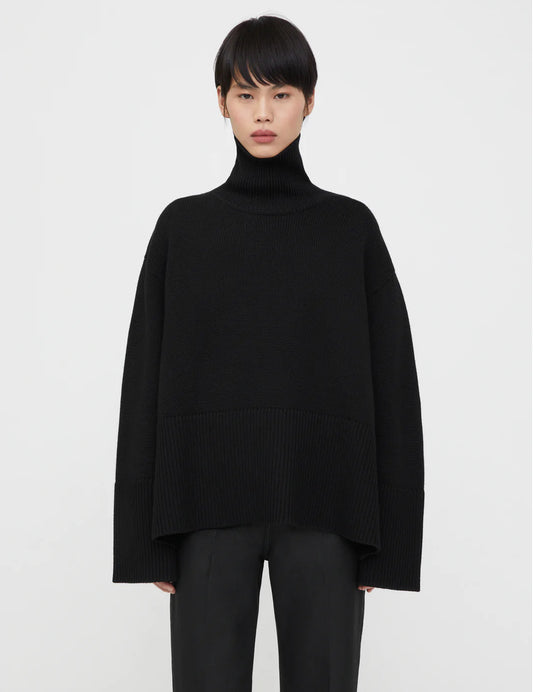 Toteme Wool Cotton Turtleneck-ullpolotröja