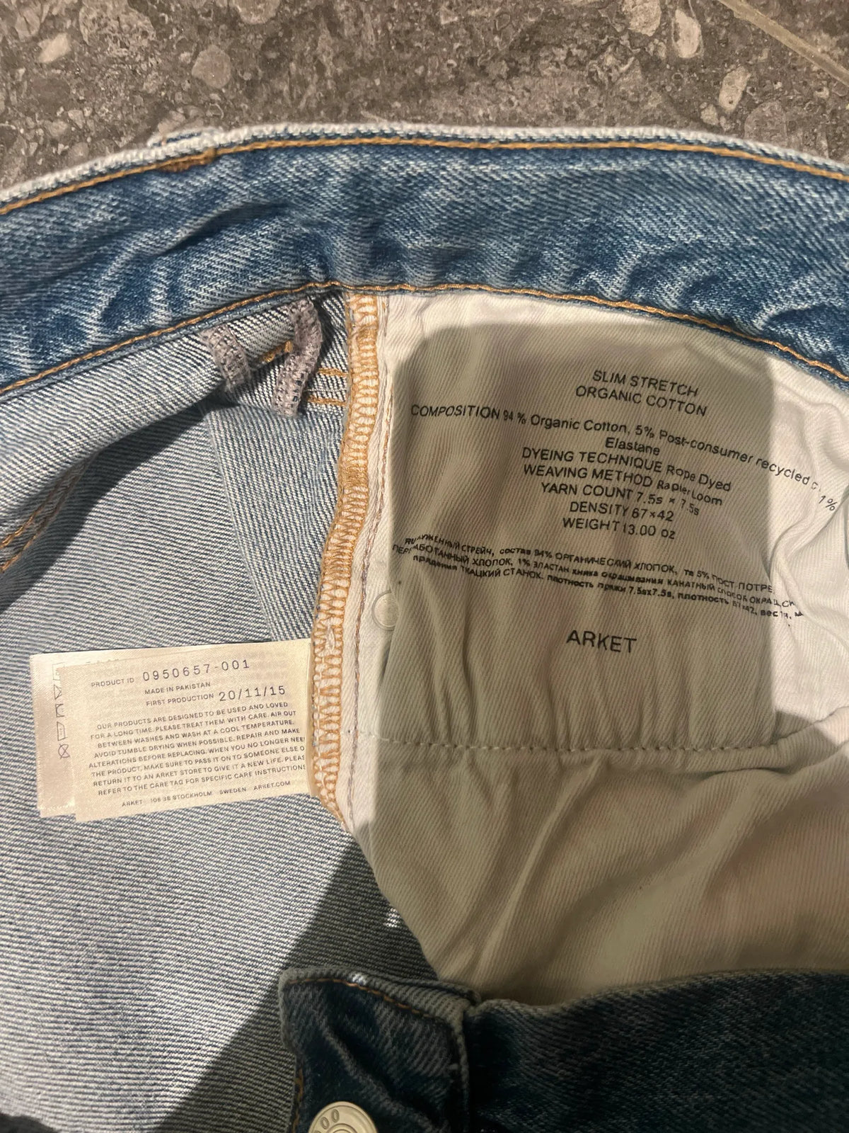 Arket Slim Stretch Organic Cotton-jeans
