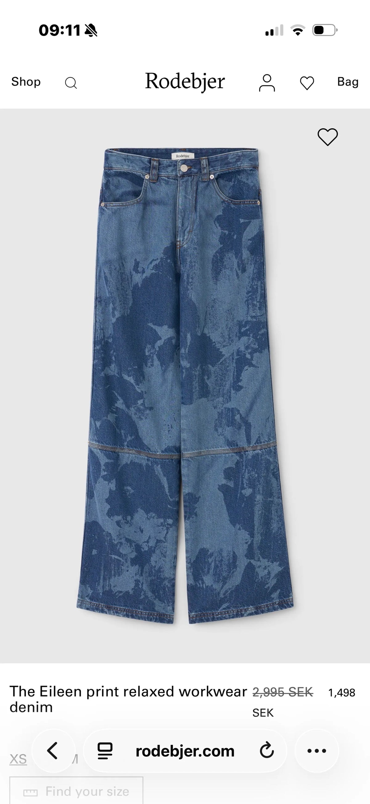 Rodebjer Eileen Print Workwear Jeans