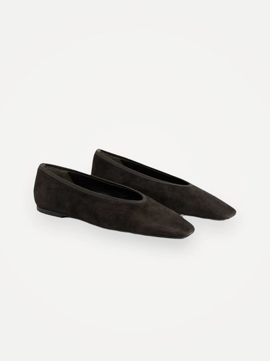 Toteme Minimalist Suede Ballerinas-ballerinaskor NWOT