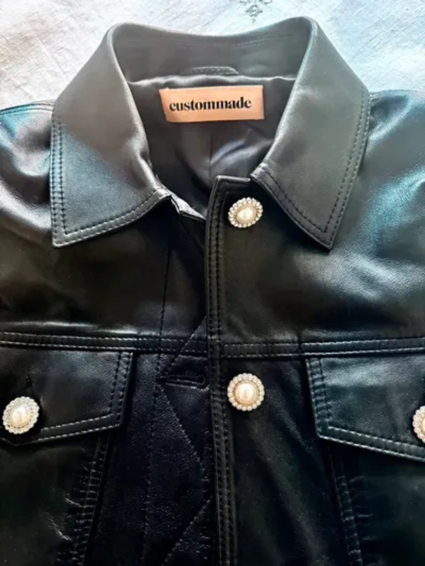 Custommade-skinnjacka NWOT