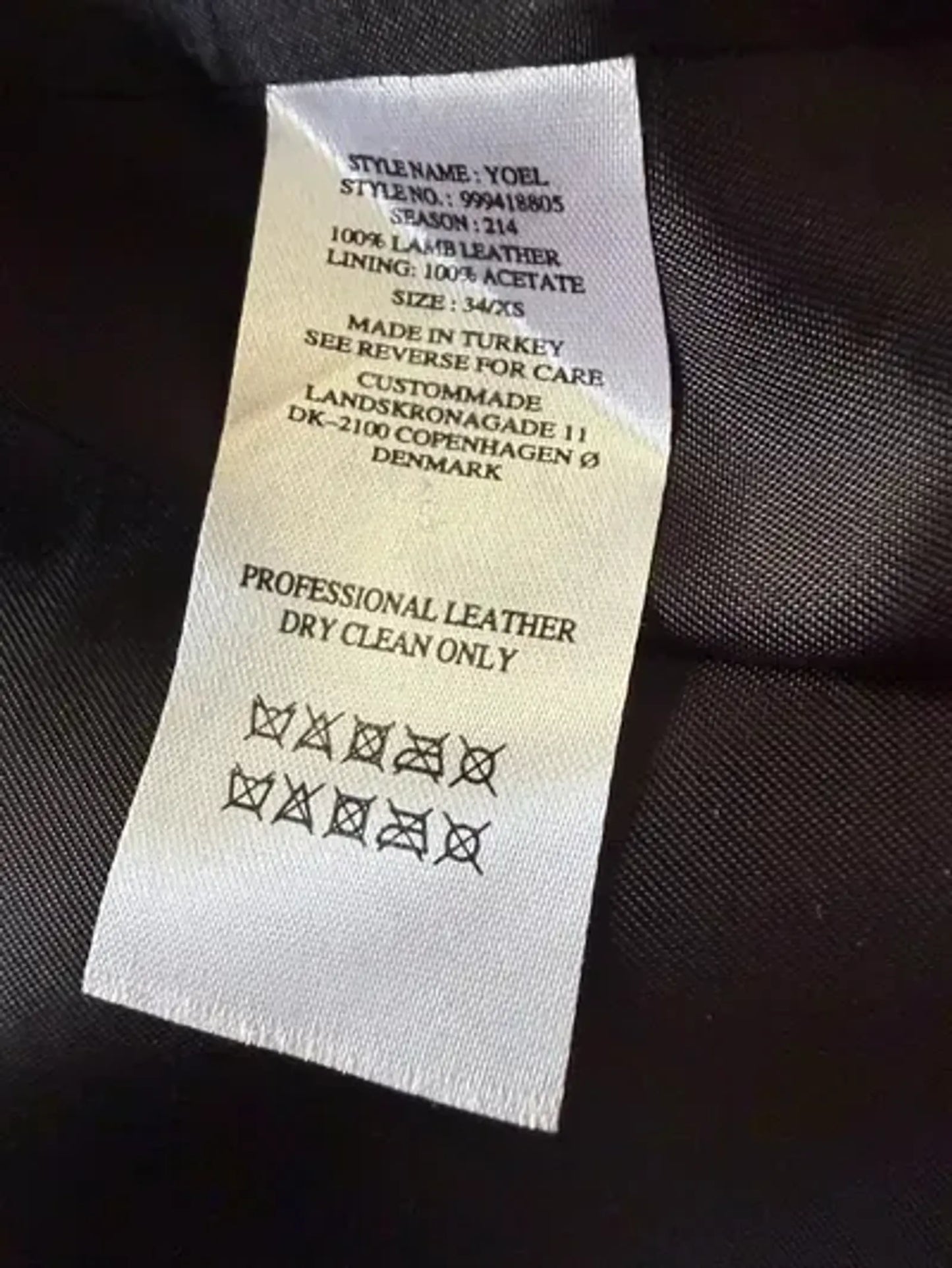 Custommade-skinnjacka NWOT