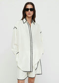 Toteme Long Embroidered Silk Shirt