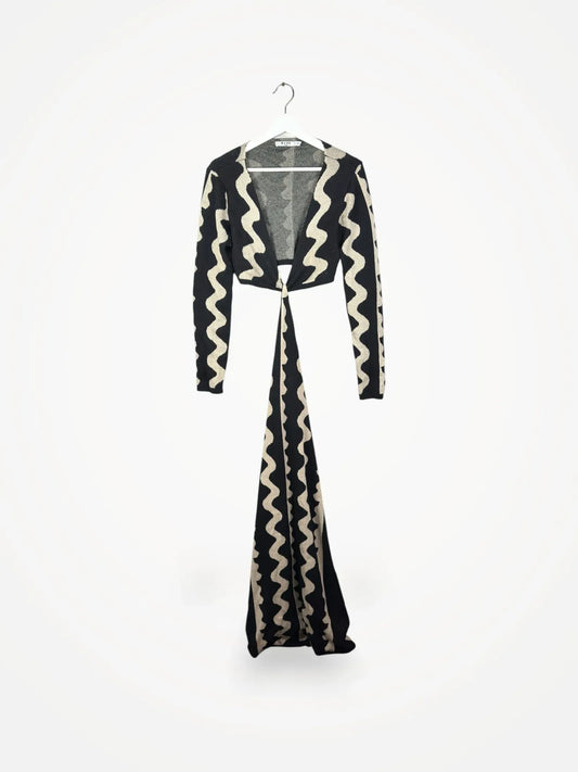 NA-KD Cut Out Knitted Maxi Dress