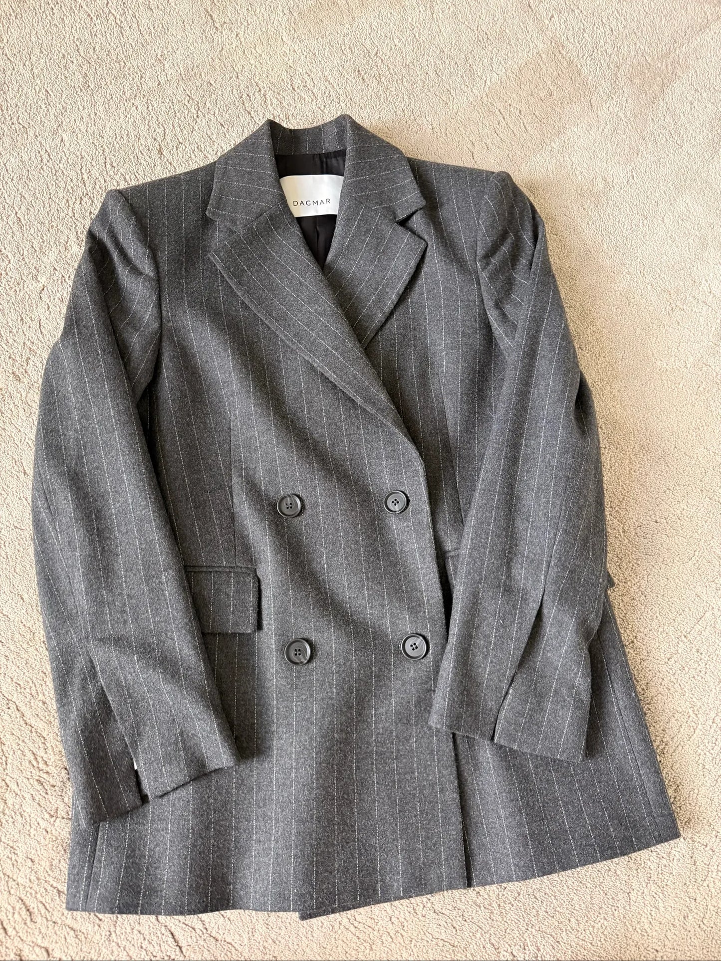 Dagmar Classic Wool Db Pinstripe-ullkavaj