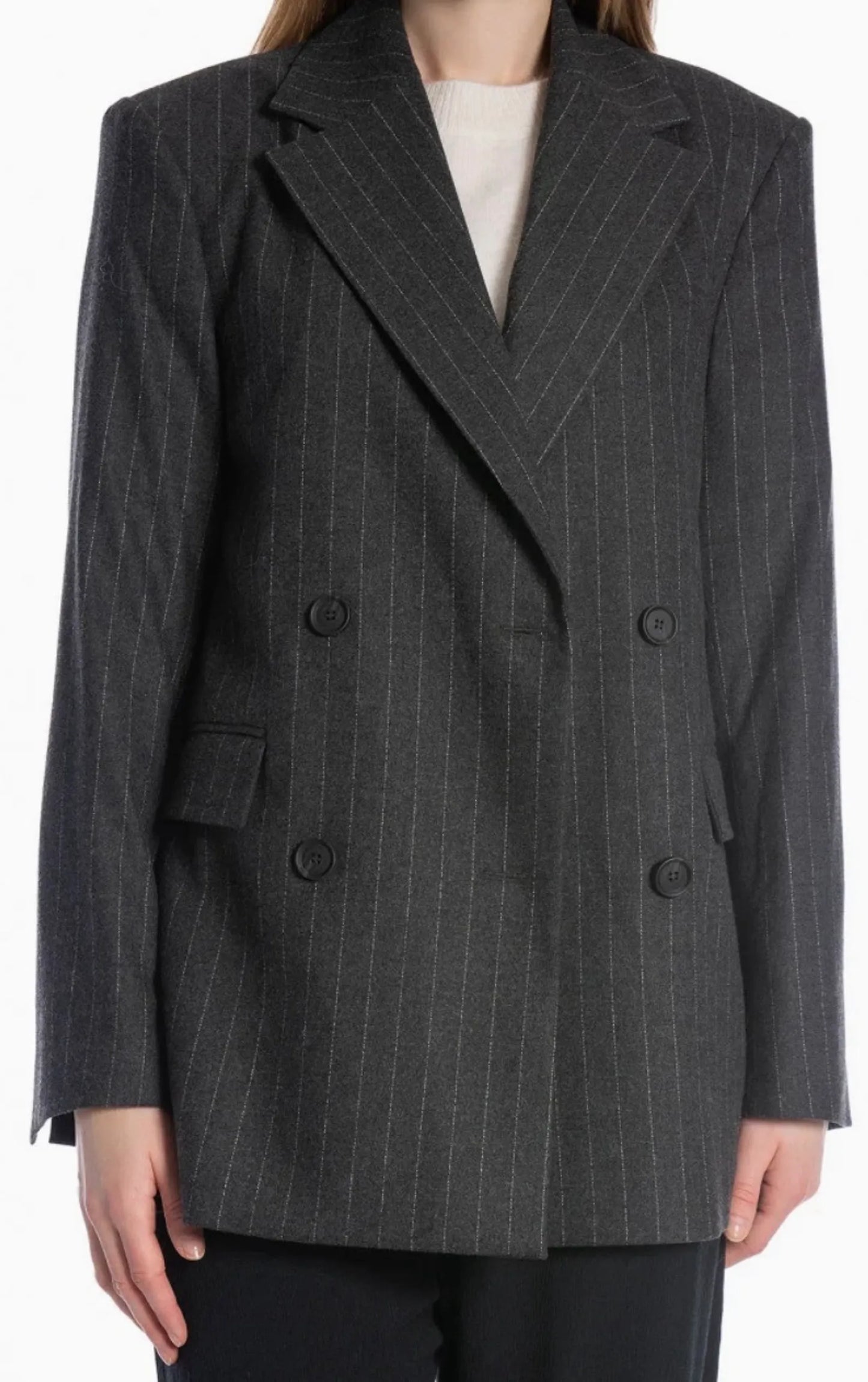 Dagmar Classic Wool Db Pinstripe-ullkavaj