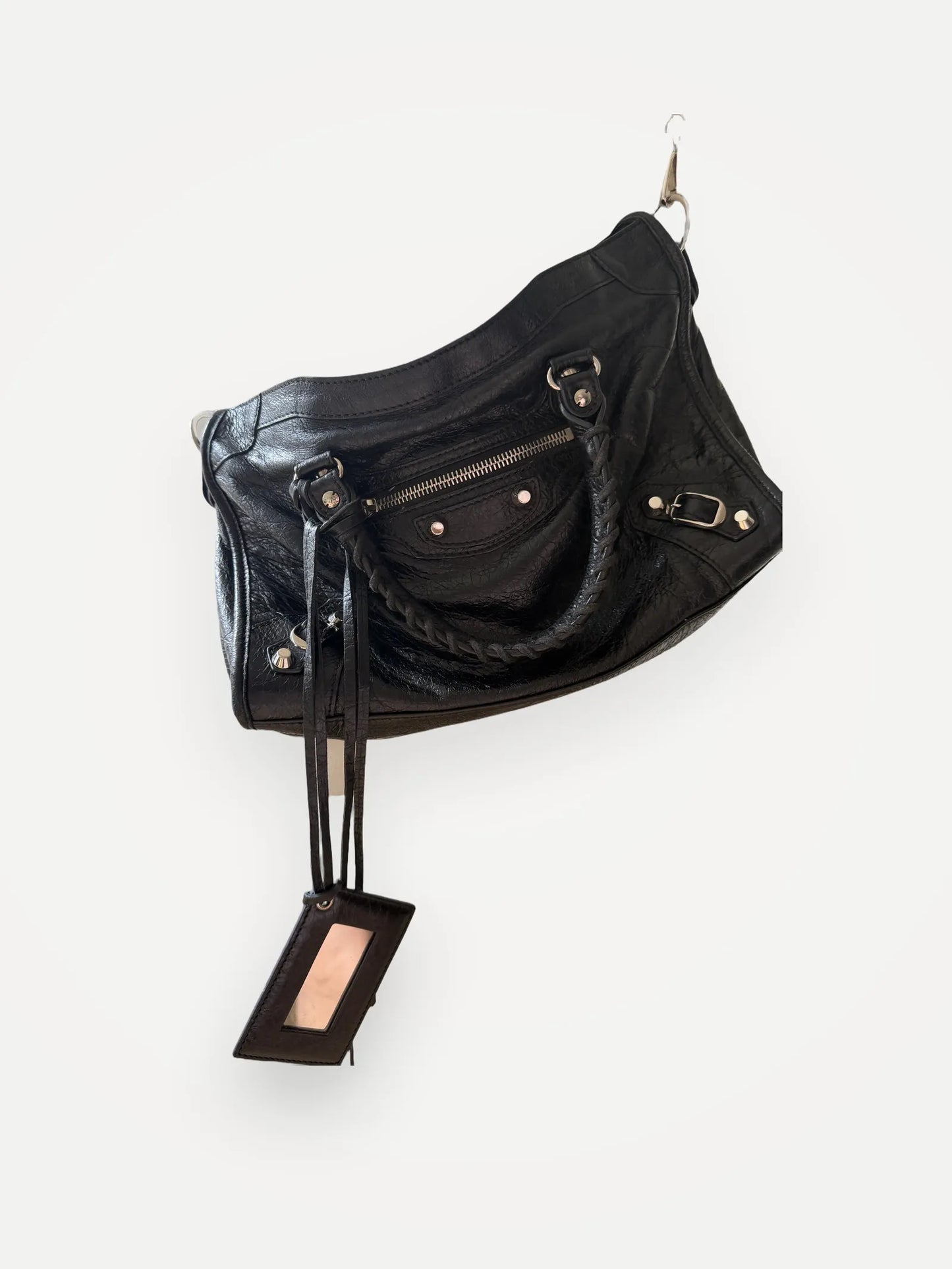Balenciaga-skinnaxelremsväska