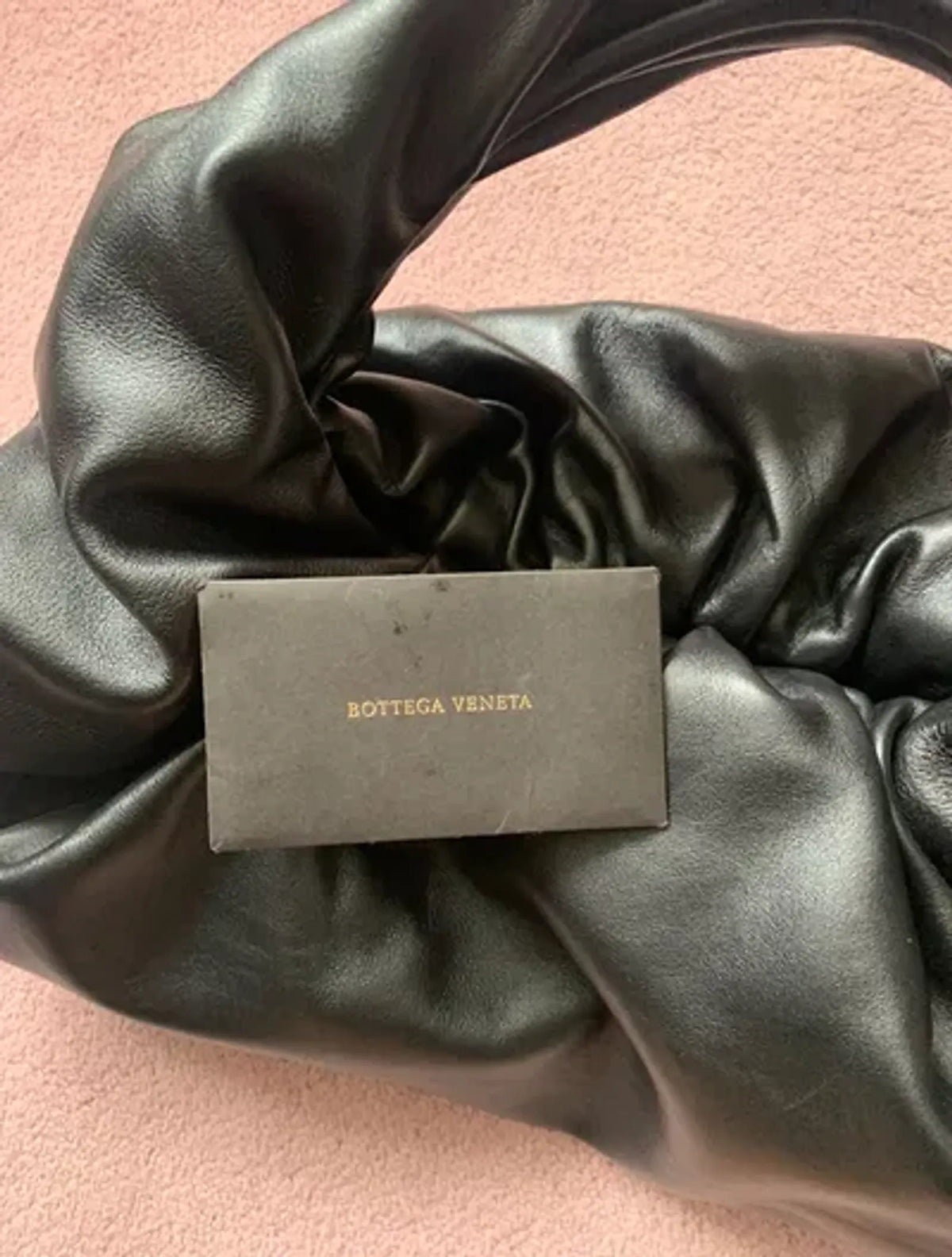 Bottega Veneta Black Medium Shoulder Pouch Handbag