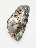 Zenith Vintage Watch – Gold Plated Case Swiss Hand-wound Silver Sunburst Dial Watch