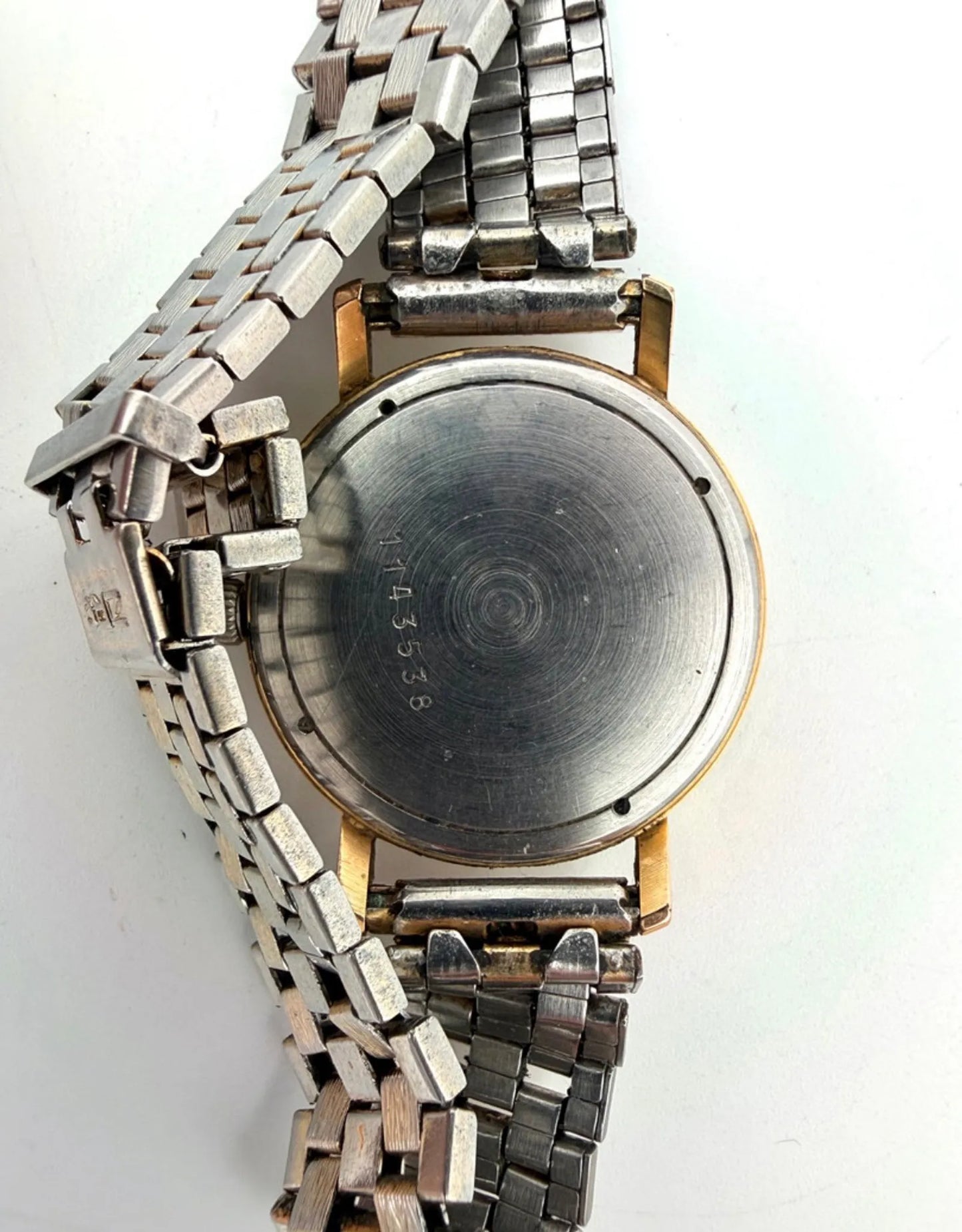 Zenith Vintage Watch – Gold Plated Case Swiss Hand-wound Silver Sunburst Dial Watch