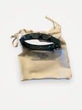 Valentino Leather Studded English Green-skinnarmband