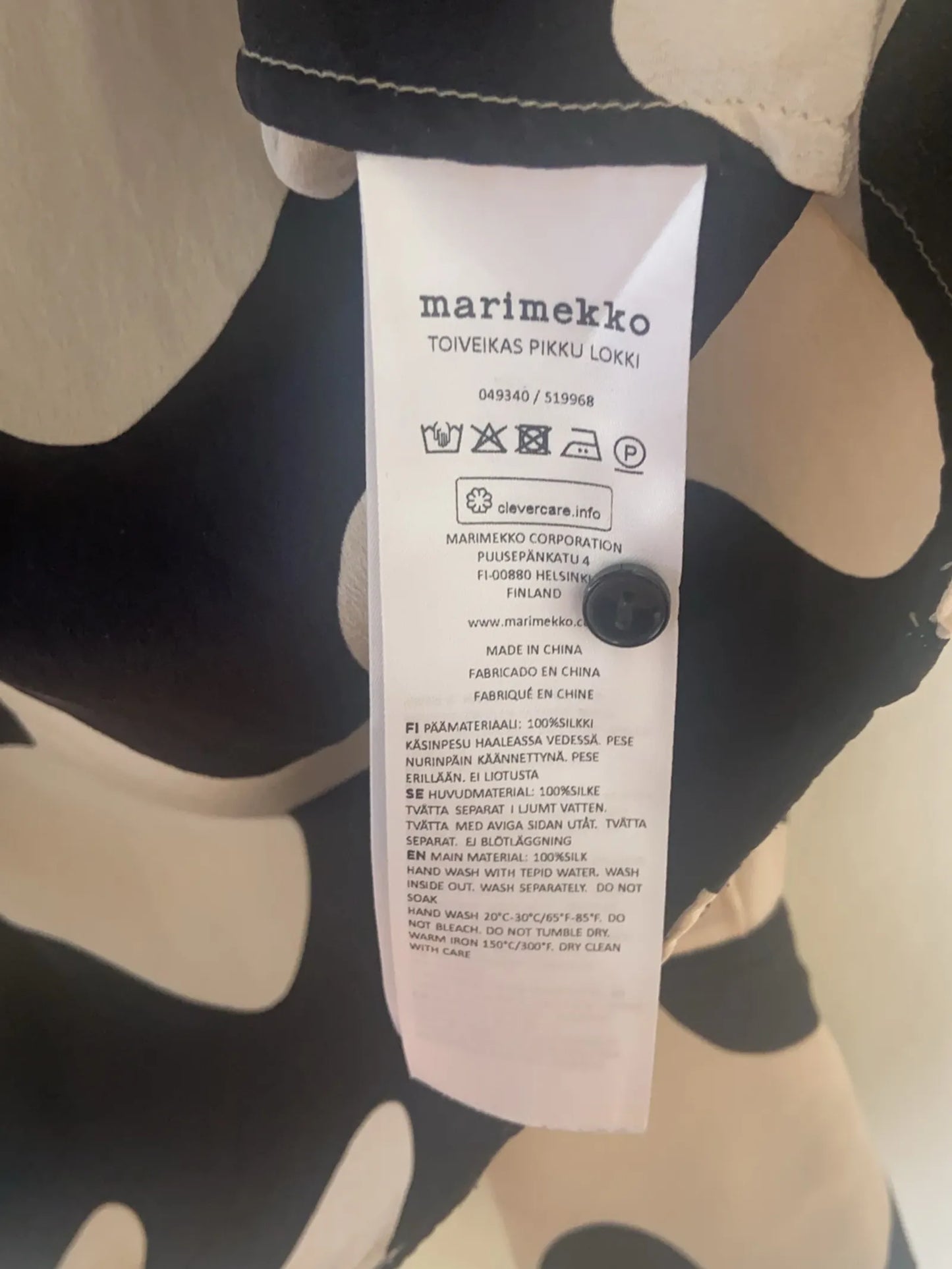 Marimekko-sidenblus