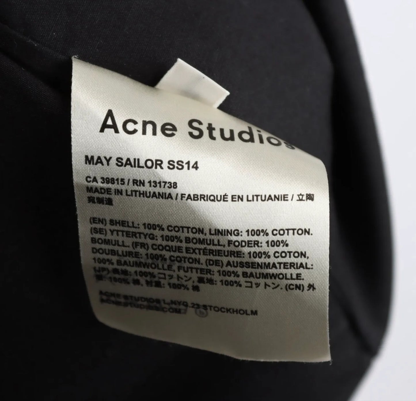 Acne Studios May Sailor Ss14-klänning