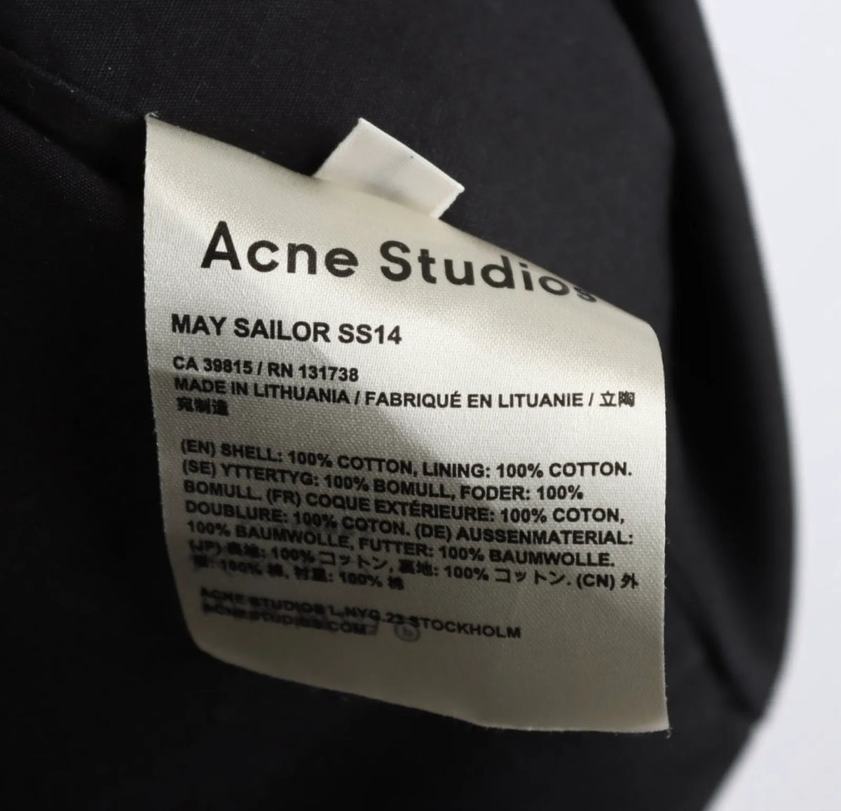 Acne Studios May Sailor Ss14-klänning
