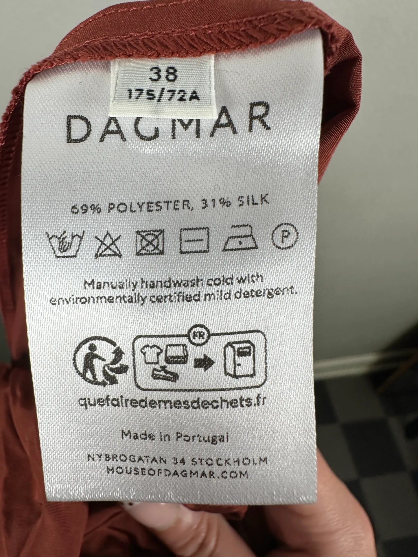 Dagmar A-Lined Silk-kjol