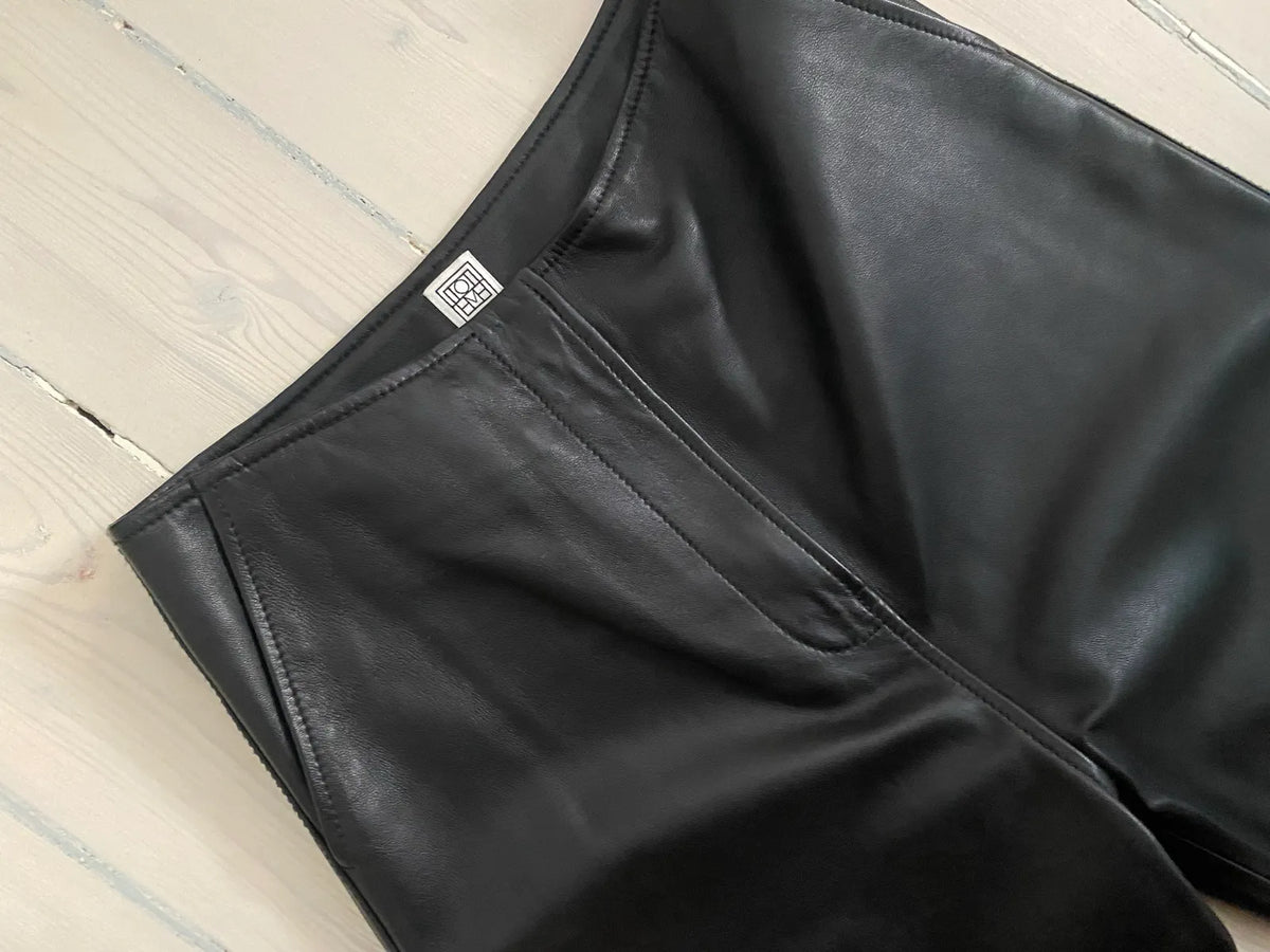 Toteme Leather Wide-leg Trousers