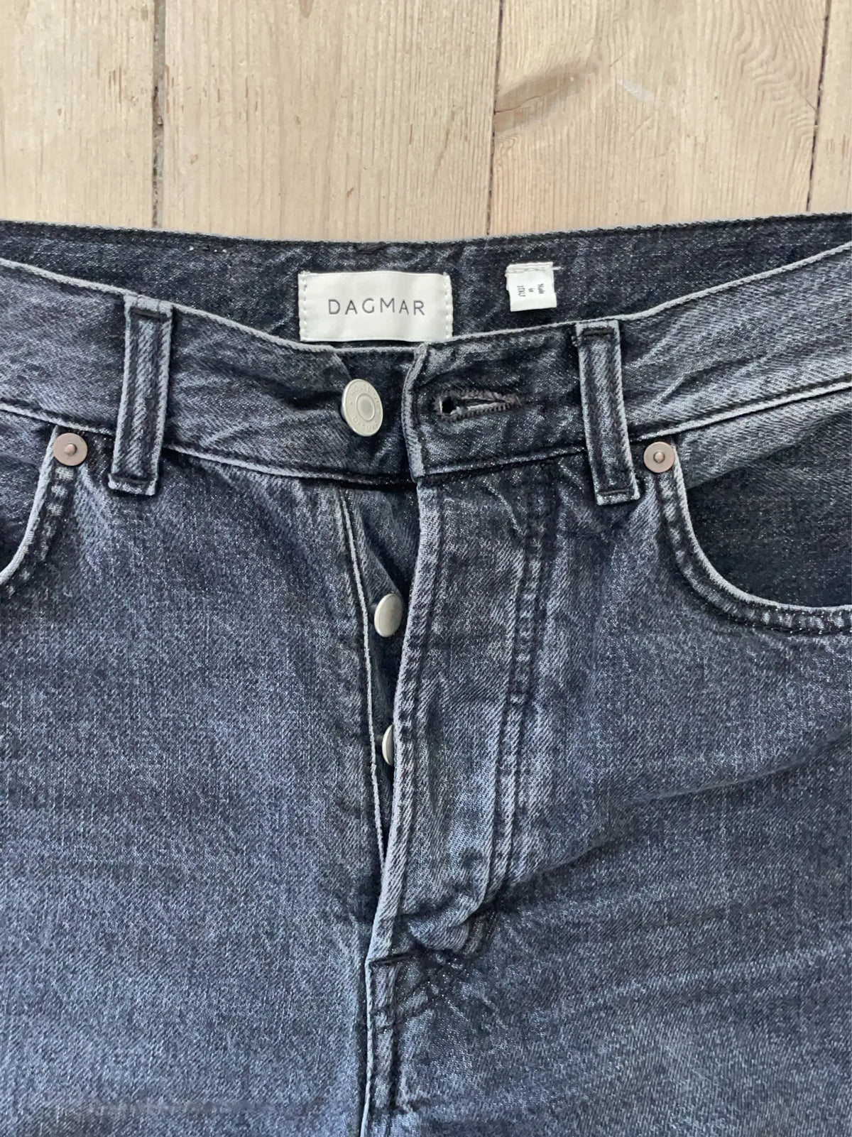 Dagmar Straight Leg Denim Washed Black-jeans