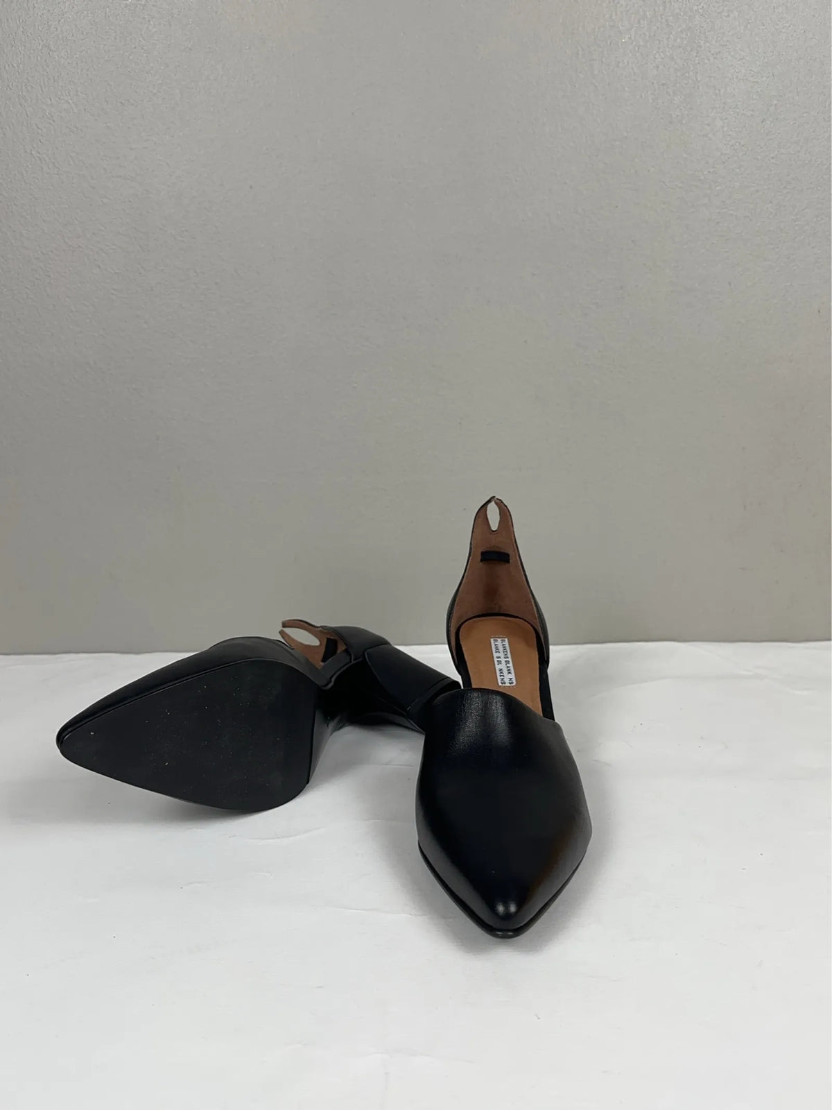 Blankens The Riverside Black Leather-skinnklackar NWT