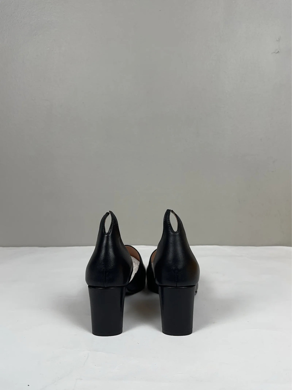 Blankens The Riverside Black Leather-skinnklackar NWT