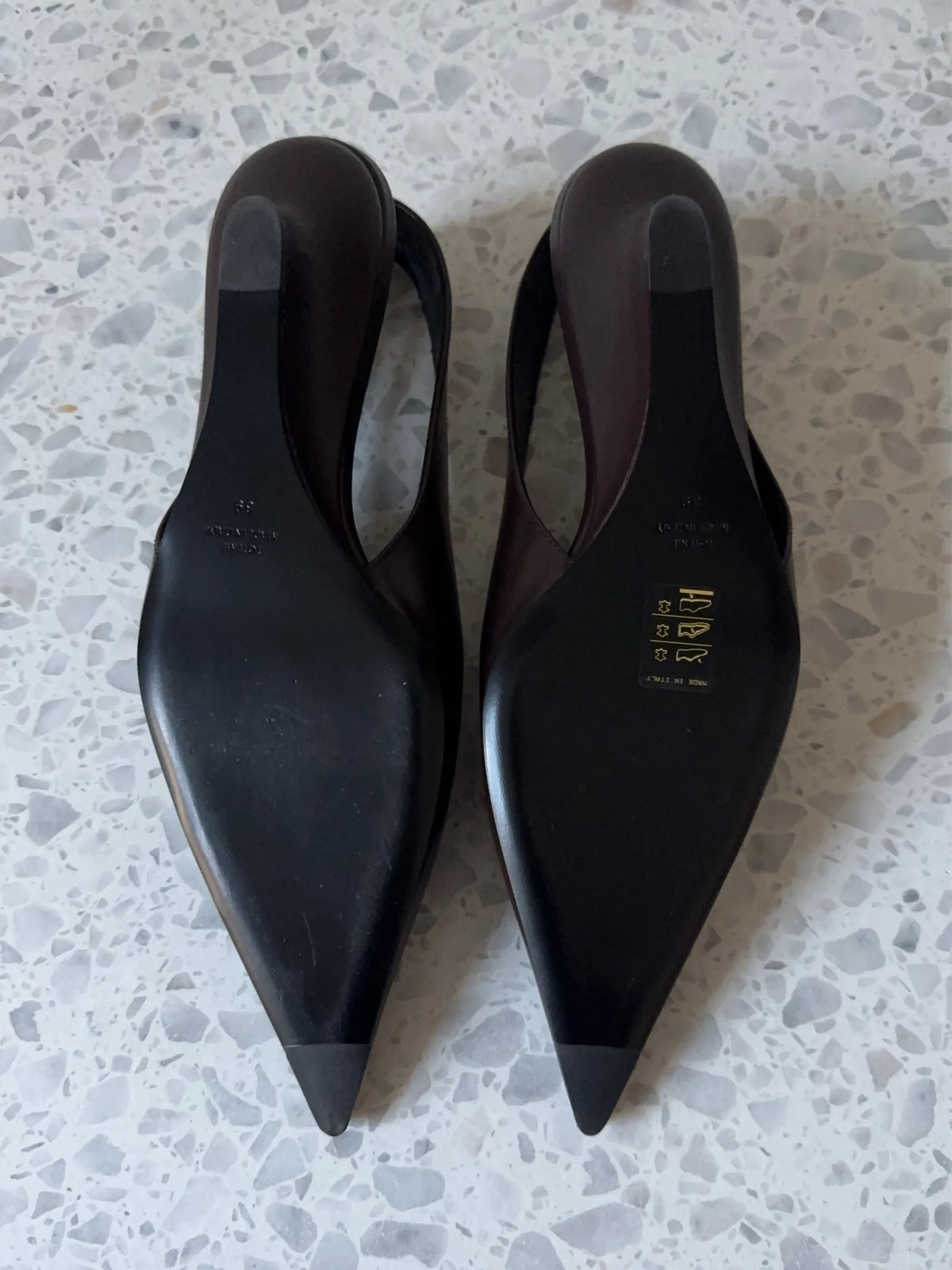 Toteme Wedge- Nappa Slingbacks Bark Heels