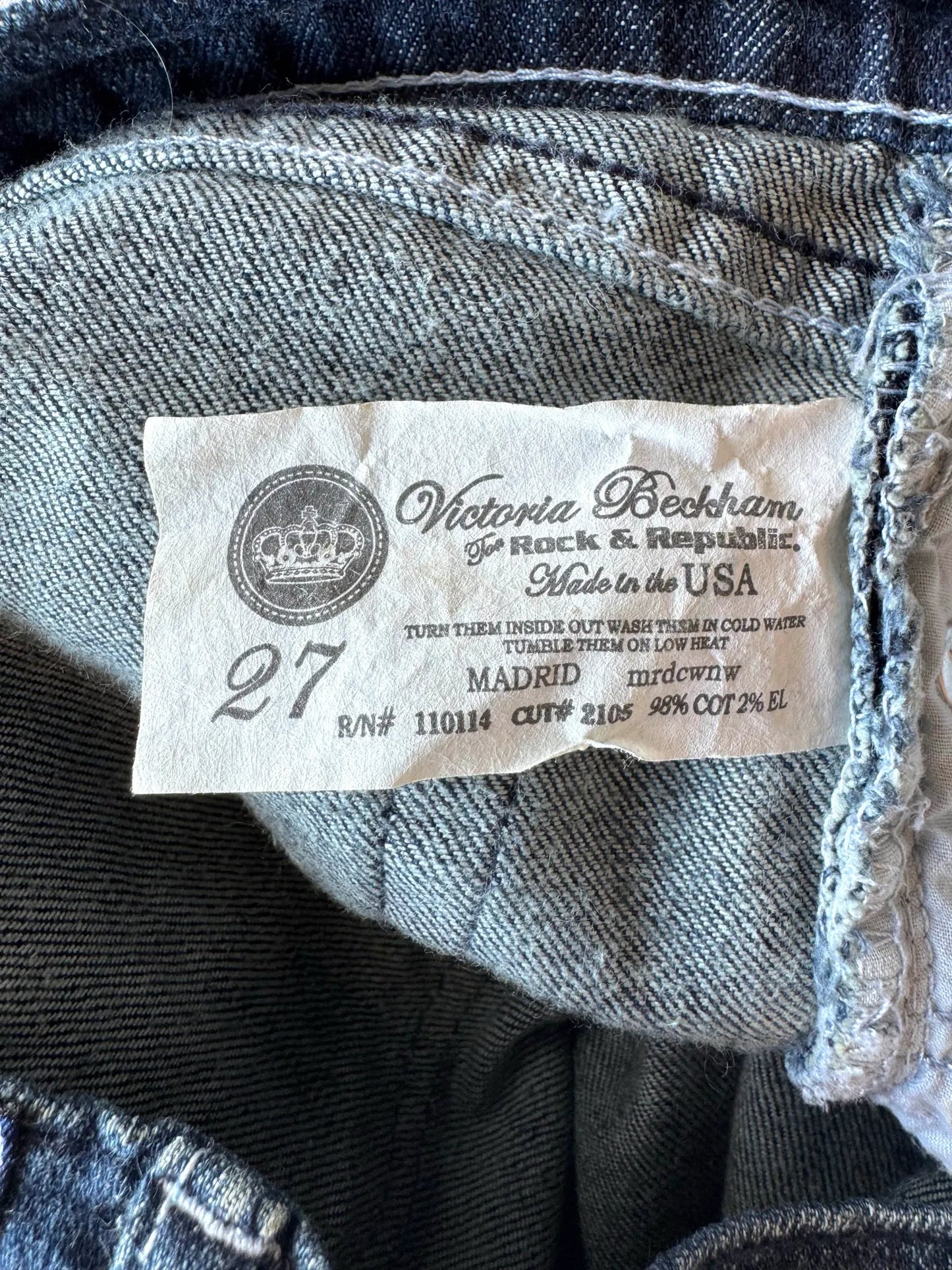 Victoria Beckham Under Knä-jeans