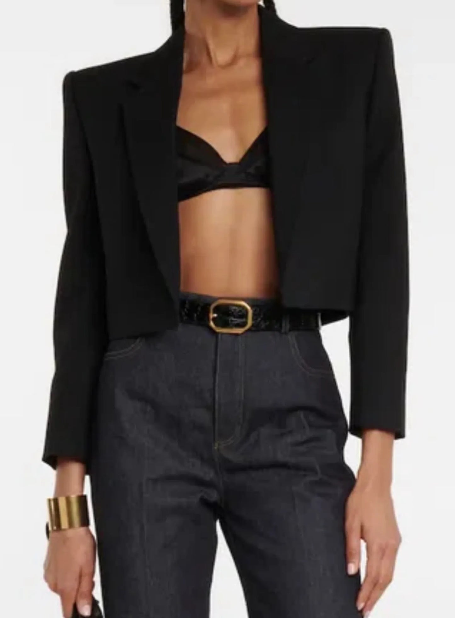 Saint Laurent 702931 Cropped Blazer