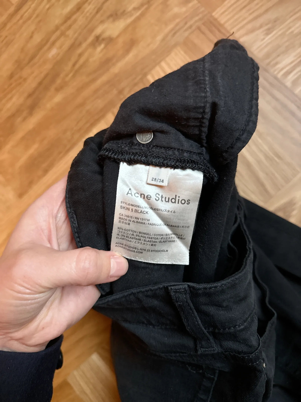 Acne Studios Skin 5 Black Trousers