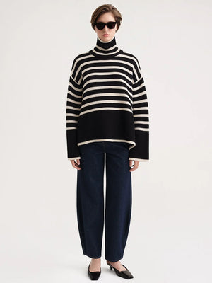 Toteme Signature Stripe Turtleneck Sweater