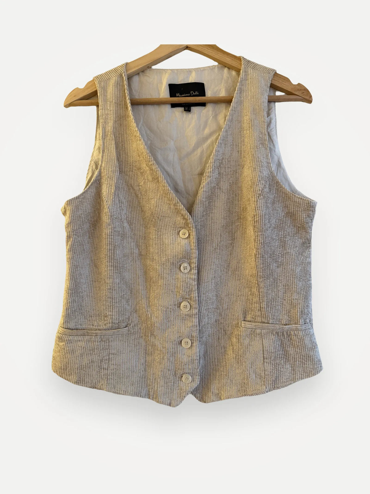 Massimo Dutti Beige Manchester-väst