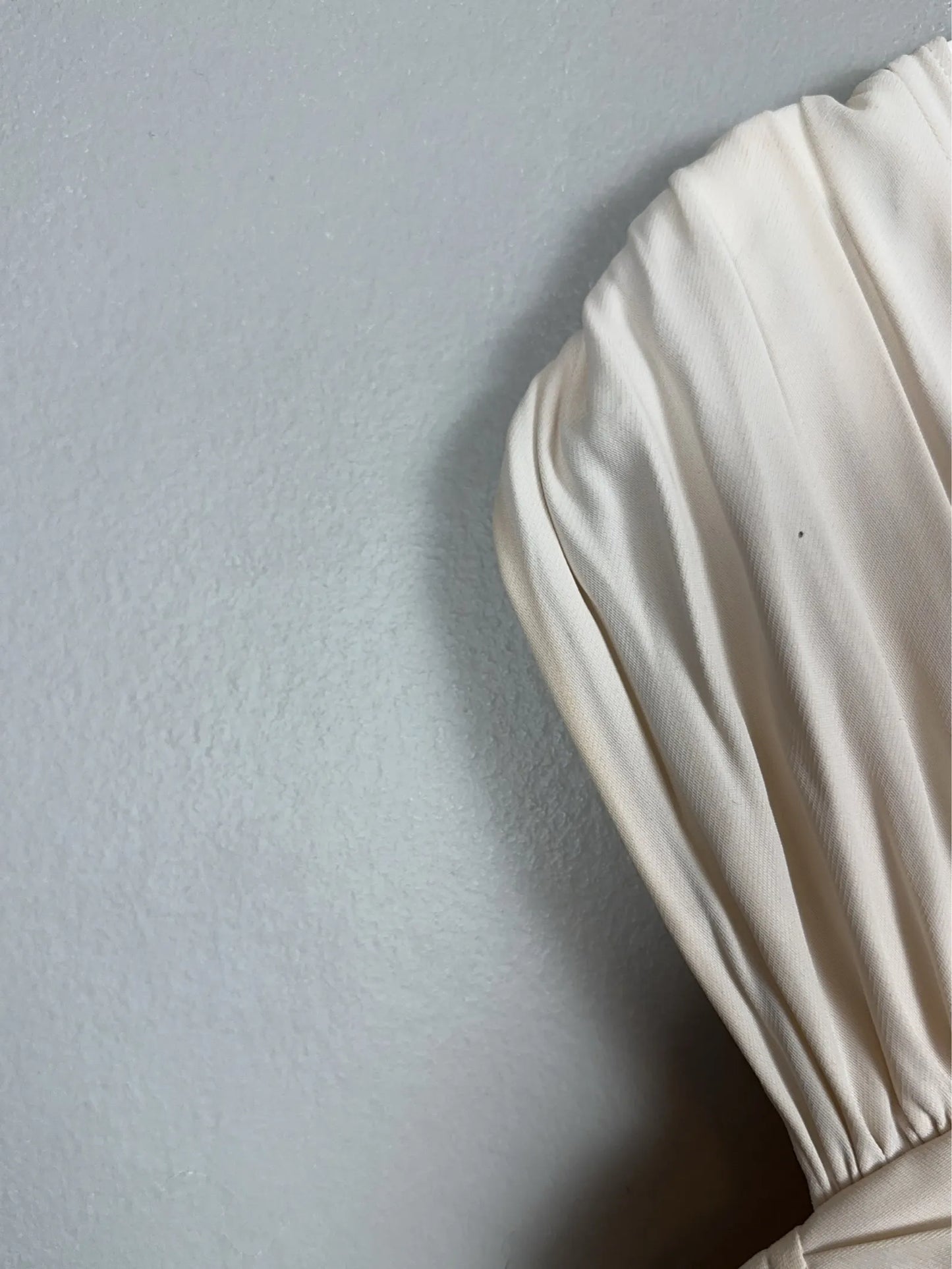Self-Portrait Ivory Stretch Crepe Midi Dress